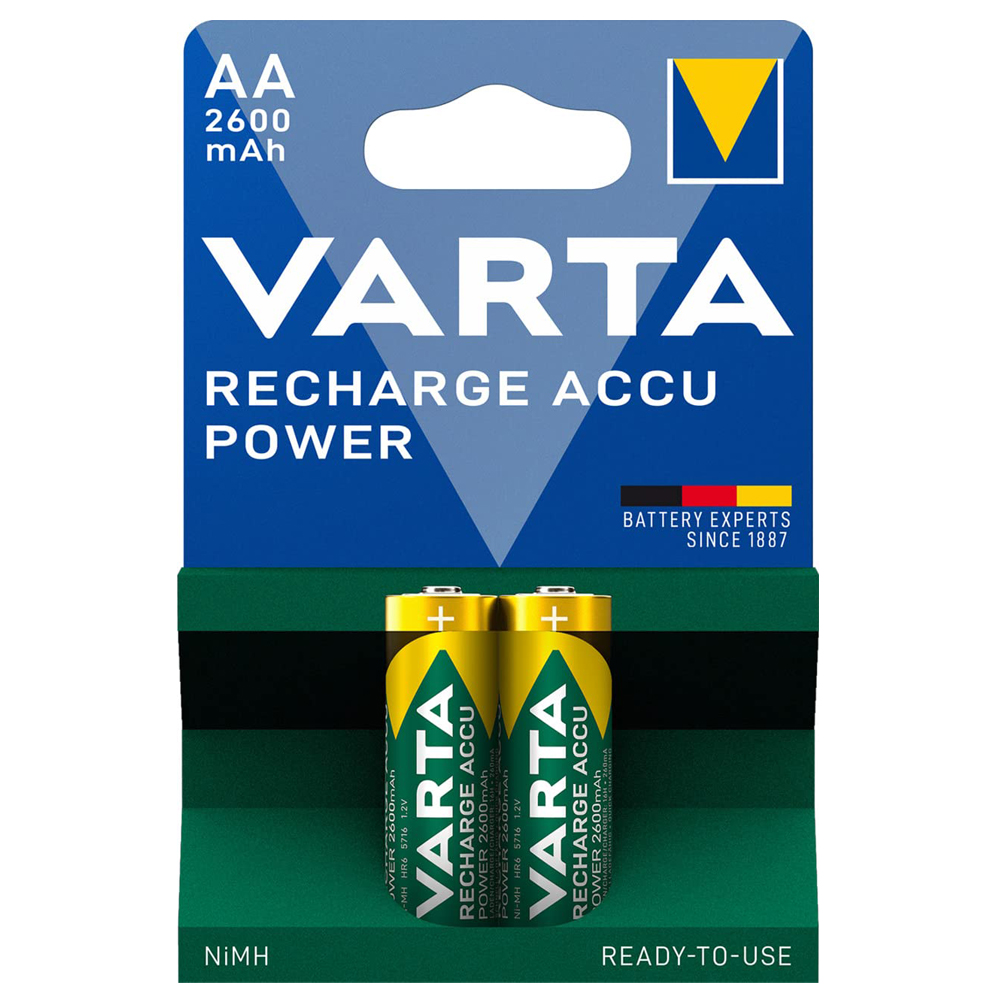 باتری قلمی شارژی (قابل شارژ) وارتا 2600 -2 عددی - 4 جفتی