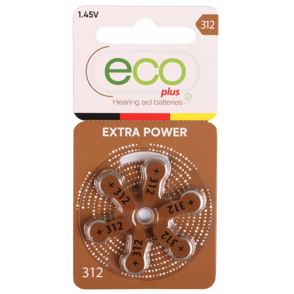 باطری سمعک اکو پلاس (eco plus) شماره 312