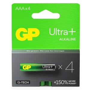 باتری نیم قلمی جی پی (GP) اولترا پلاس آلکالاین 4 عددی G-TECH