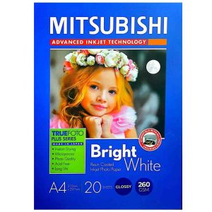 کاغذ A4 میتسوبیشی براق 260 گرم 20 عددی (MITSUBISHI PAPER A4 GLOSSY 260 gr 20 SHEETS)