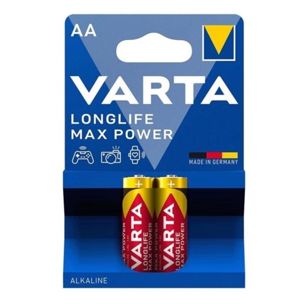 باتری قلمی وارتا لانگ لایف مکث پاور (VARTA LONG LIFE MAX POWER BATTERY AA) 2 عددی
