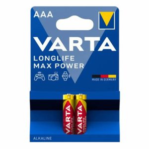 باتری نیم قلمی وارتا لانگ لایف مکث پاور (VARTA LONG LIFE MAX POWER BATTERY AAA) 2 عددی