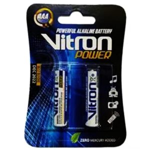 باتری نیم قلمی ویترون (VITRON) پریمیم آلکالاین 2 عددی