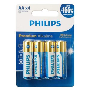 باتری قلمی فیلیپس (PHILIPS) پریمیم آلکالاین 4 عددی PRIMIUM