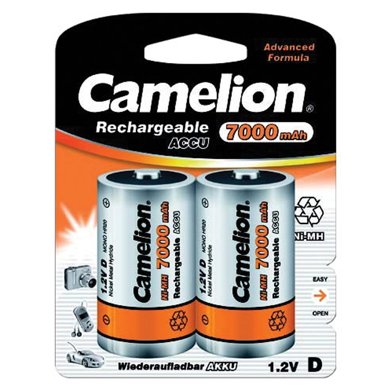 باتری بزرگ شارژی (قابل شارژ) کملیون 7000-2 عددی