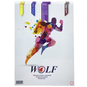 کاغذ A4 ولف براق 260 گرم 50 عددی (WOLF PAPER A4 GLOSSY 260 gr 50 SHEETS)