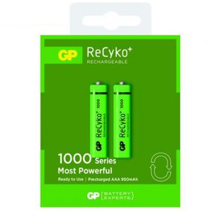 باتری نیم قلمی شارژی جی پی (GP) 1000 میلی آمپر - 2 عددی - 4 جفتی