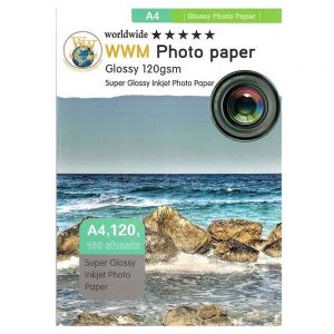 کاغذ A4 دبلیو دبلیو ام براق 120 گرم 100 عددی (WWM PAPER A4 GLOSSY 120 gr 100 SHEETS)