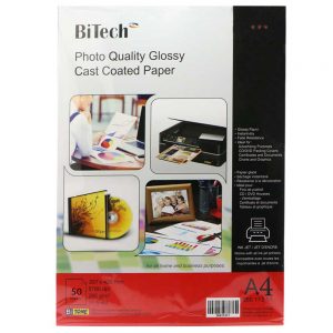 کاغذ A4 بایتک براق 260 گرم 50 عددی (BITECH PAPER A4 GLOSSY 260 gr 50 SHEETS)