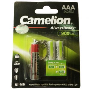 باتری نیم قلمی شارژی (قابل شارژ) کملیون 2 عددی ALWAYS 900 _ با جایزه