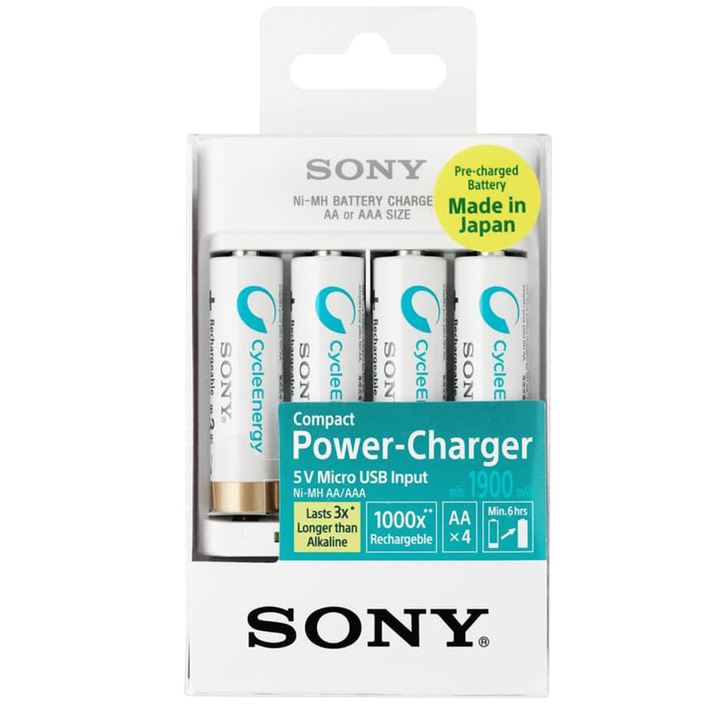 شارژر سونی 4 باتری با 4 باتری قلمی