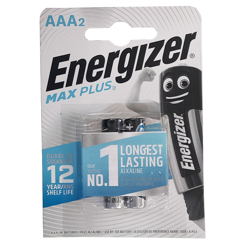 باتری نیم قلمی انرجایزر 2 عددی مکث پلاس (ENERGIZER BATTERY MAX PLUS AAA)