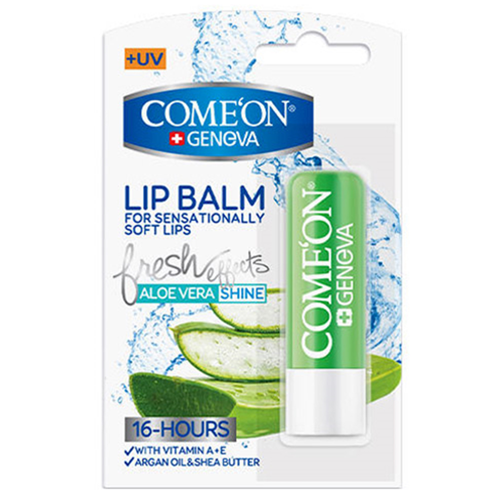 بالم لب کامان مدل نرم و براق کننده آلوئه ورا (ALOEVERA SHINE)
