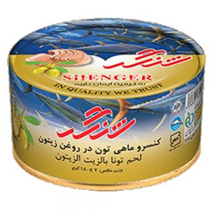 کنسرو ماهی تون (تن) در روغن زیتون شنگر به مقدار 180 گرم