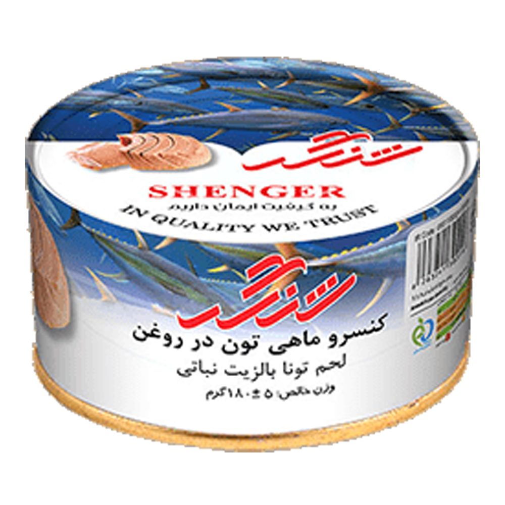 کنسرو ماهی تون (تن) در روغن شنگر به مقدار 180 گرم
