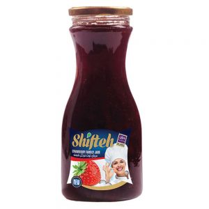 مربا توت فرنگی شیفته به مقدار 960 گرم طرح کدبانو شیشه