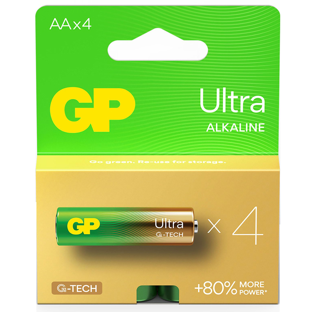 باتری قلمی جی پی (GP) اولترا آلکالاین 4 عددی G-TECH جعبه ی 10 تایی